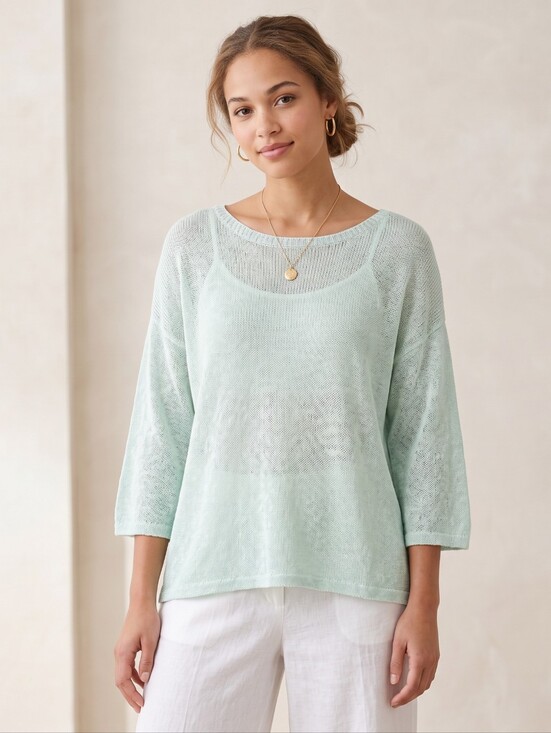 Chico's Sweaters - Chico's Sweater Blue XL Size 3 Coastal Preppy Lightweight